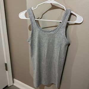 Aerie Light Gray Scoop Neck Tank Top